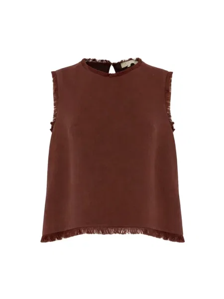 Bluzka Antonelli Firenze bez rękawów brązowa