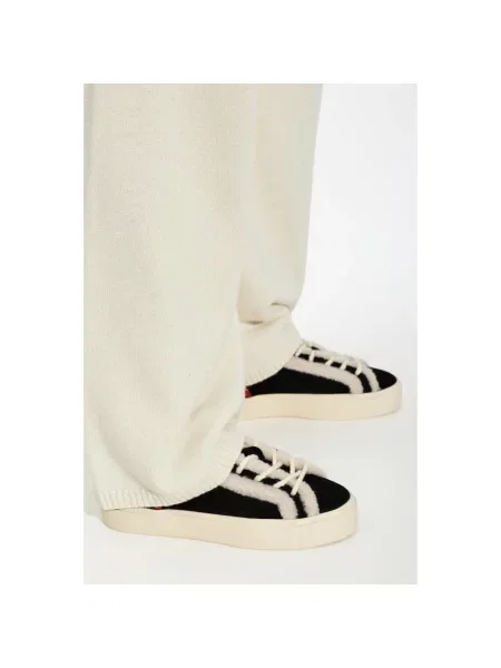 Sneakersy Inuikii sznurowane zamszowe czarne