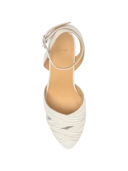 Espadrile Castaner cu pană cu imprimeu geometric