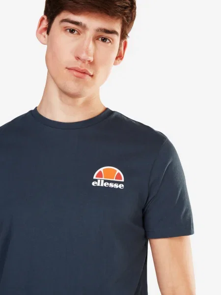 ELLESSE Majica CANALETTO temno modra / temno oranžna / ognjeno rdeča bela