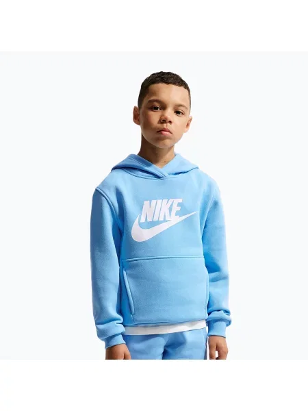 Bluză pentru copii Nike Sportswear Club Fleece football blue/white alb