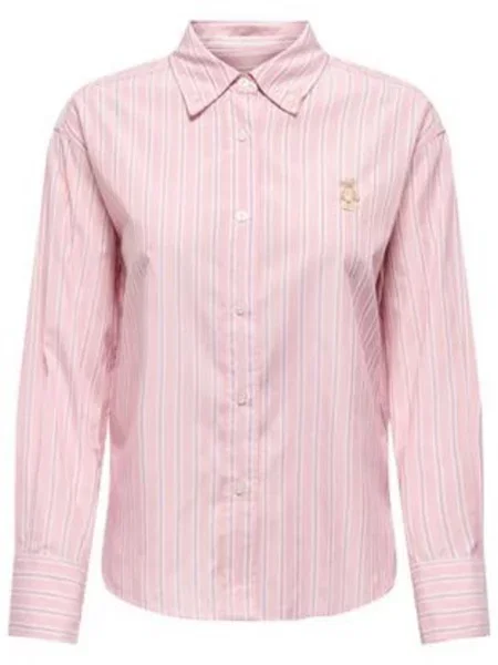 Koszula Only z długim rękawem różowa