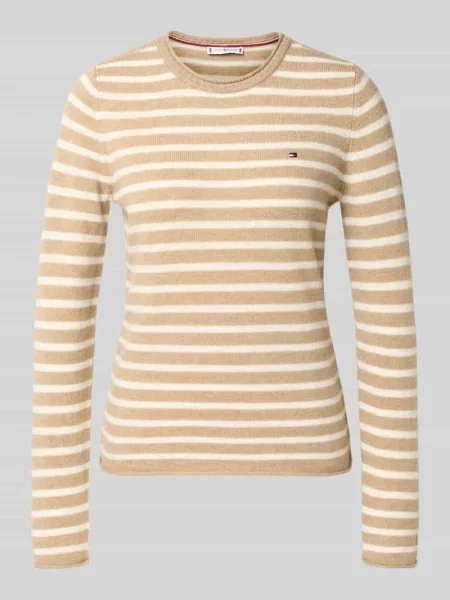 Sweter z dzianiny o kroju slim fit z czystej wełny Tommy Hilfiger