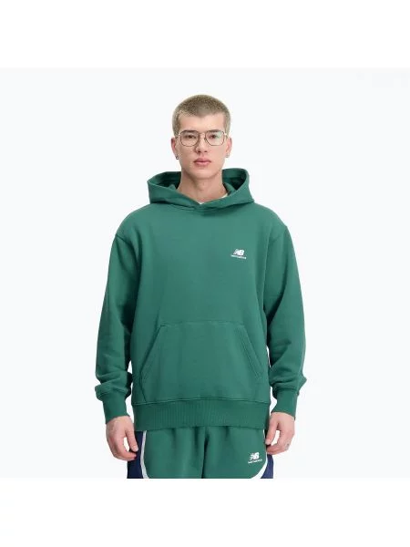 Bluza New Balance Hoops Fleece Hoodie team forest green zielona