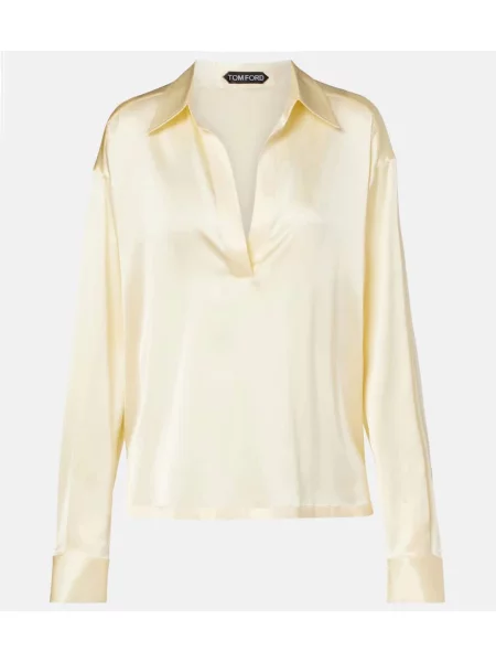 Top Tom Ford de mătase galben