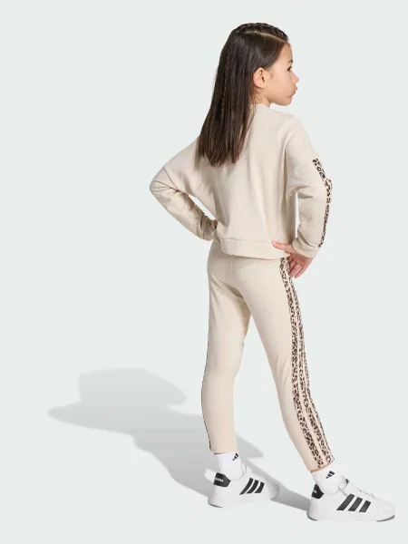 Спортивный костюм Adidas в полоску бежевый