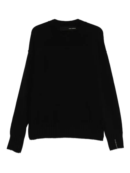 Džemper Isabel Benenato s okruglim izrezom crna