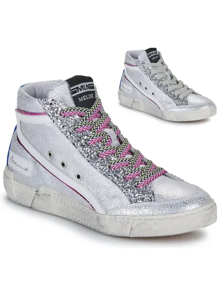 Pantofi Meline argintiu