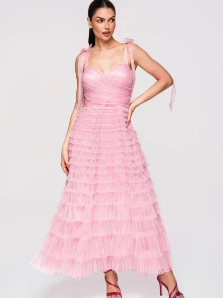 Rochie de seară Edoti roz