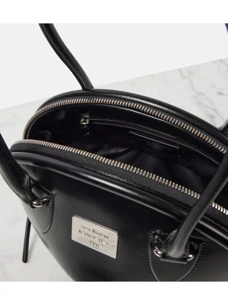 Geanta de piele Acne Studios din piele negru