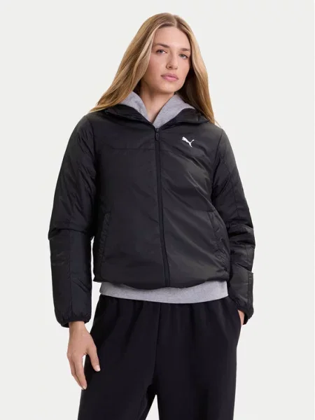 PUMA Športová bunda ESS / biela čierna