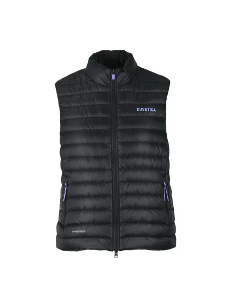 Lniana kamizelka Duvetica czarna