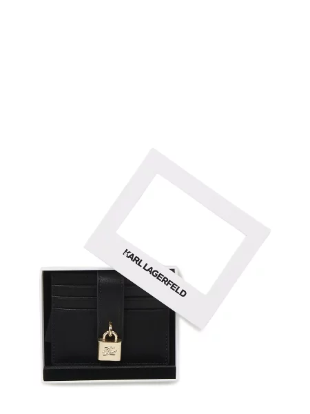 Pénztárca Karl Lagerfeld autogrammal fekete