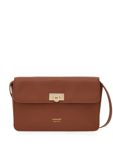 Geantă Ferragamo fără toc maro