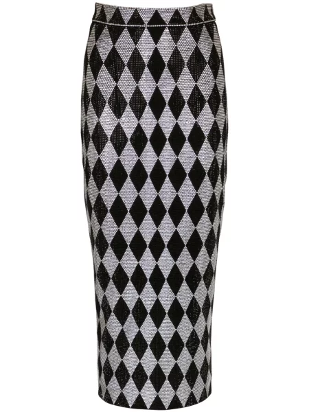 Fustă midi Balmain până la genunchi negru