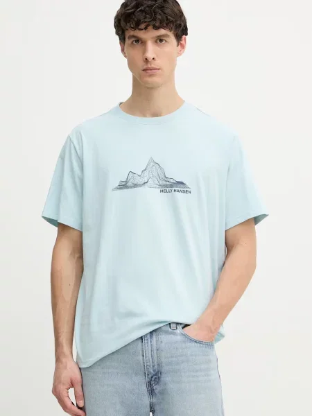 Helly Hansen kratka majica MASSIF GRAPHIC modra