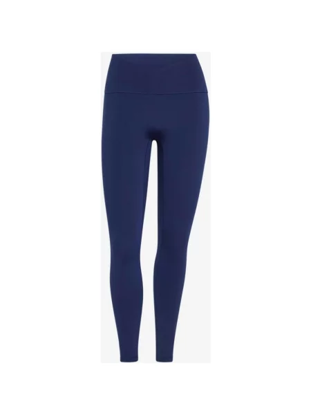 Długie legginsy adidas Studio All Me X-Over granatowy XS niebieskie