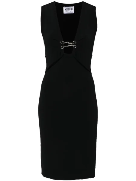 Rochie din denim Moschino Jeans de costum negru