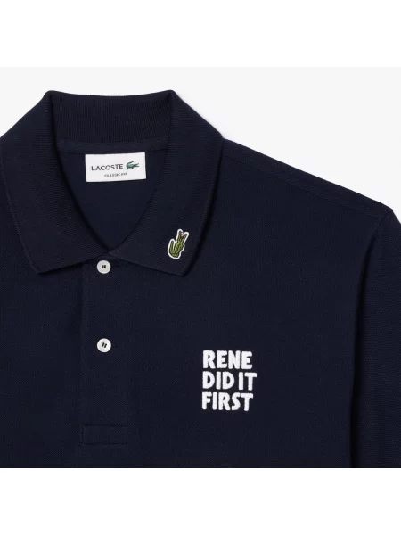 Классическое поло Lacoste синее
