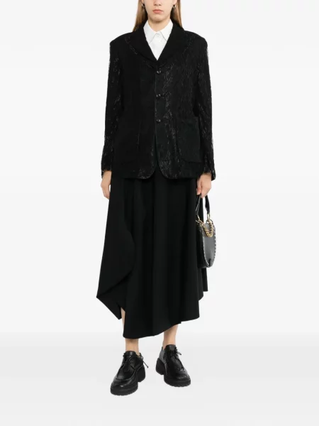 Fustă Comme Des Garçons asimetrică drapată negru
