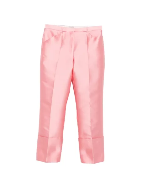 Satenske hlače Calvin Klein Collection ružičasta