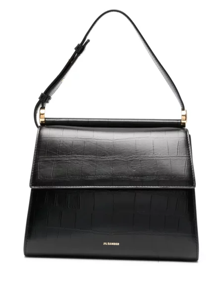 Geantă Jil Sander cu imagine negru