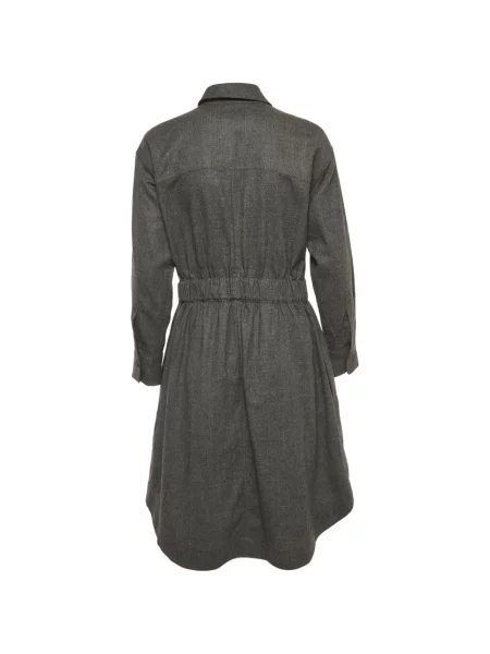 Cu centură rochie tip cămașă Brunello Cucinelli gri