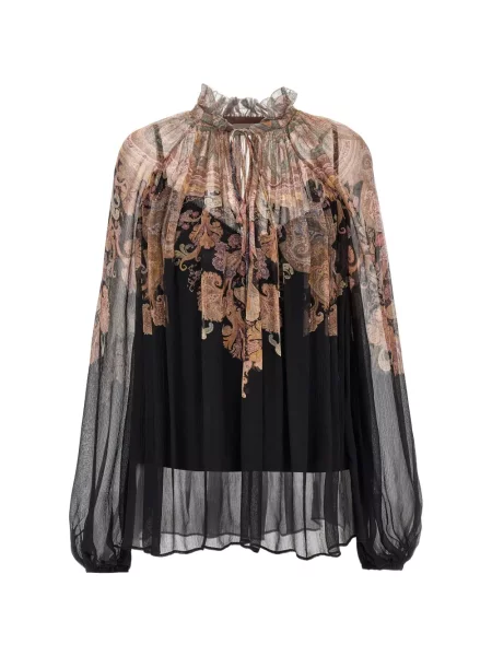 Bluză Zimmermann cu model floral cu imagine negru