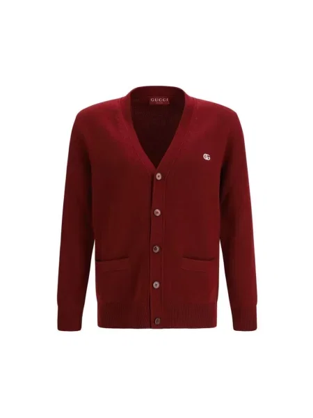 Kardigan Gucci wełniany czerwony
