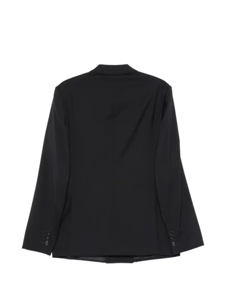 Вълнен двуреден костюм Emporio Armani черно