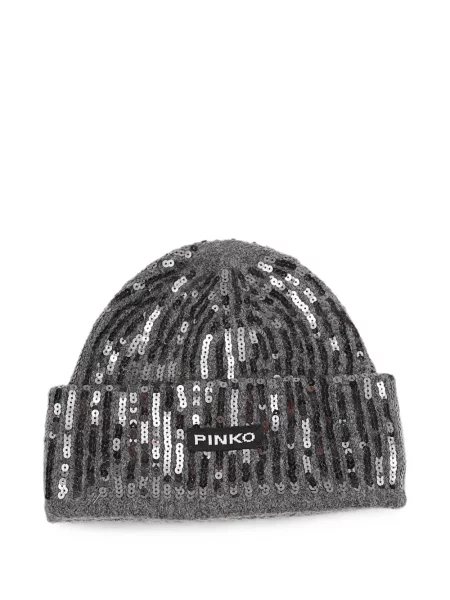 Căciulă Pinko cu paiete tricotate gri