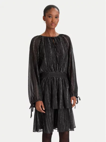 DKNY Cocktail obleka črna