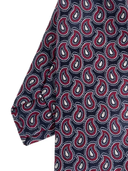 Cravată Etro de mătase cu imagine cu model paisley albastru