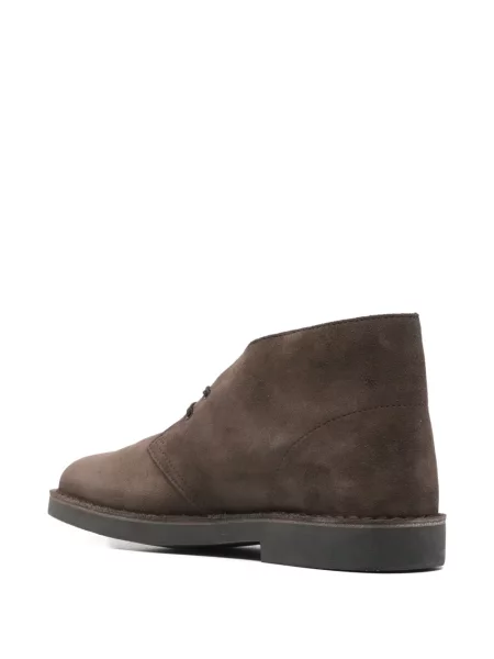 Δερμάτινα μποτάκια Clarks Originals με κορδόνια καφέ