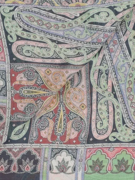Fular Etro cu imagine cu model paisley negru