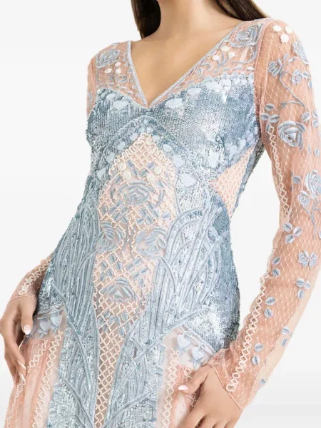 Rochie maxi Temperley London cu paiete albastru