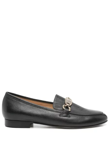 Pantofi loafer Casadei din piele negru