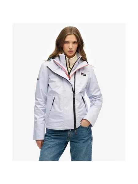 Wodoodporna kurtka z kapturem Superdry Mountain fioletowa