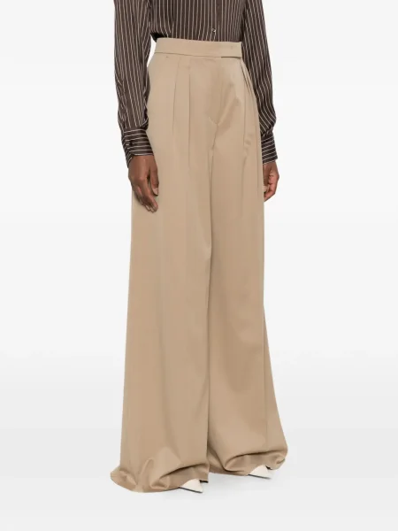 Pantaloni Max Mara plisate maro