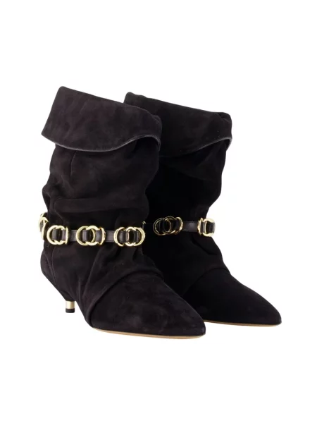 Buty do kostki Isabel Marant skórzane czarne