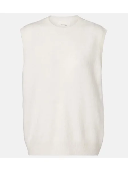 Vestă Lisa Yang din cașmir alb