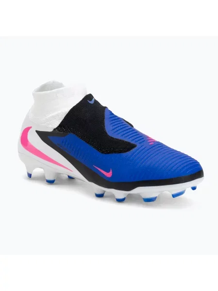 Ghete de fotbal pentru bărbați Nike Phantom 6 High Pro FG racer blue/white/pink blast alb