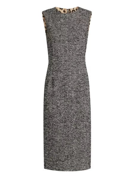 Sukienka midi Dolce And Gabbana bez rękawów do kolan garniturowa czarna