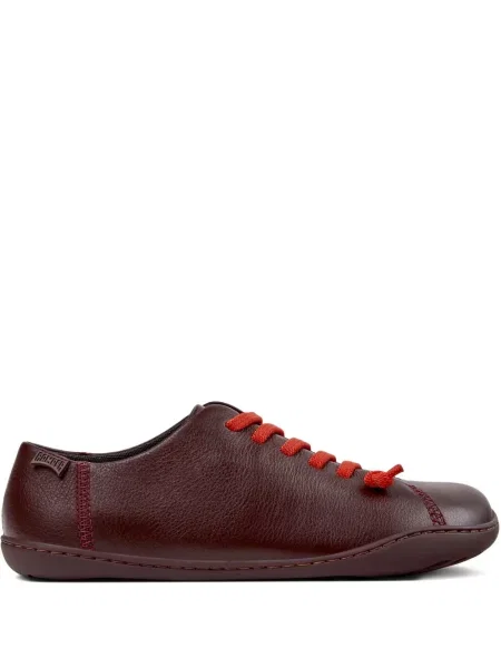 Sneakerși Camper cu șireturi din piele roșu