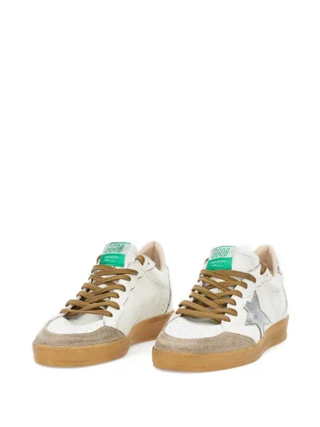 Δερμάτινα sneakers Golden Goose με απλικέ λευκό
