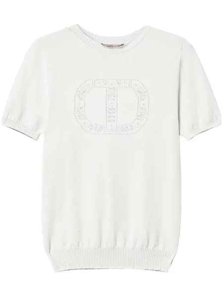 Top Twinset tricotate alb