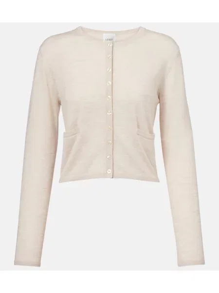 Cardigan Leset de lână maro