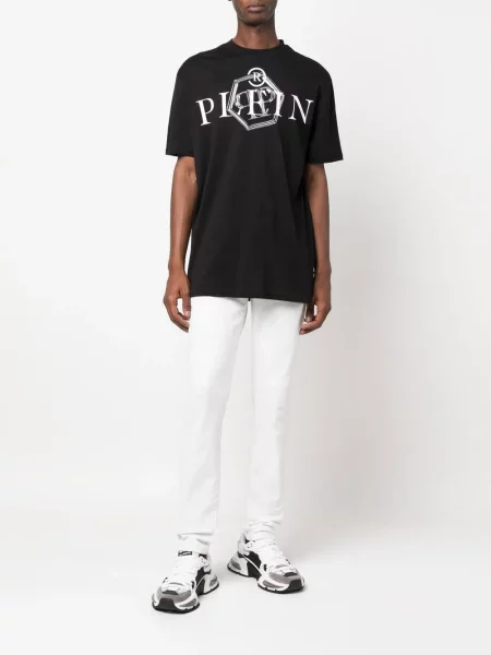 Raštuotas marškinėliai Philipp Plein juoda