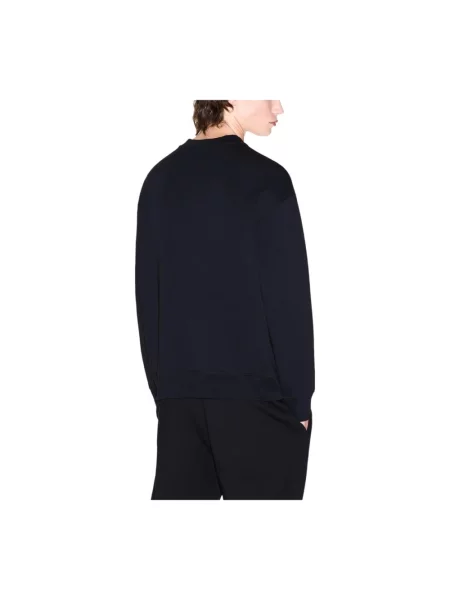 Bluza Armani Exchange z nadrukiem niebieska