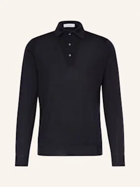 Lardini Koszulka Polo Z Dzianiny blau granatowe
